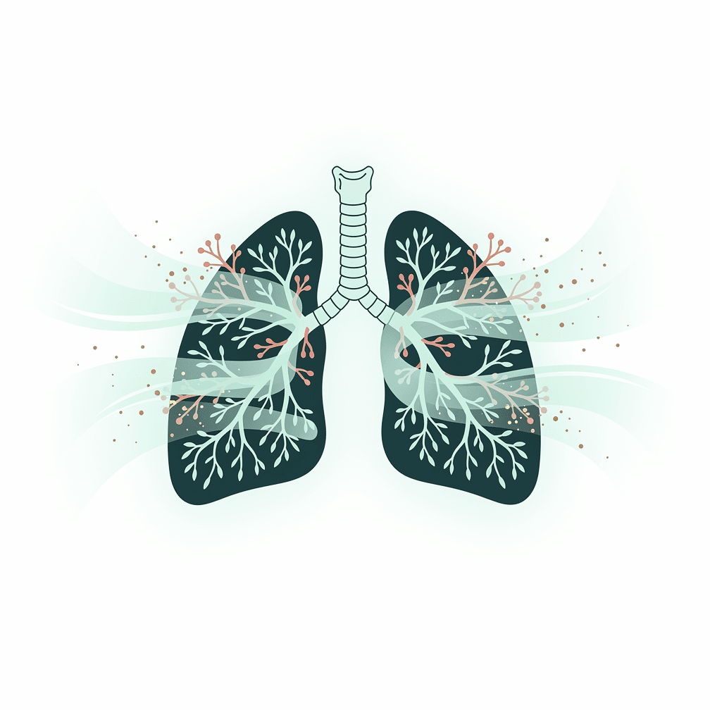 Ilustrație medicală a plămânilor